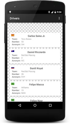 Formula Race Calendar android App screenshot 2