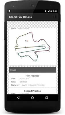 Formula Race Calendar android App screenshot 5